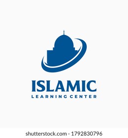 Vector de diseño de plantillas de logotipo de mezquita, plantilla de logotipo islámico