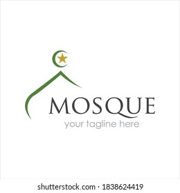 Mosque Logo Template Design Vector, Emblem, Concept Design, Creative Symbol, Icon