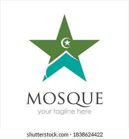 Mosque Logo Template Design Vector, Emblem, Concept Design, Creative Symbol, Icon