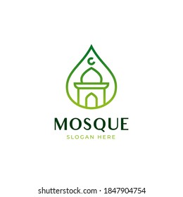 Mosque Logo Template Design Vector, Emblem, Concept Design, Creative Symbol, Icon
