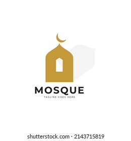 Mosque Logo Template Design Vector, Emblem, Concept Design, Creative Symbol, Icon