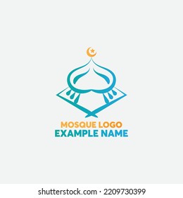Mosque Logo Template Design Vector, Emblem, Concept Design, Creative Symbol, Icon