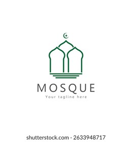 mosque logo template design vector  emblem  concept design  creative symbol  icon