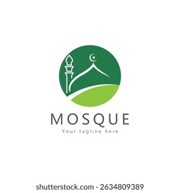 mosque logo template design vector  emblem  concept design  creative symbol  icon