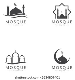 mosque logo template design vector  emblem  concept design  creative symbol  icon