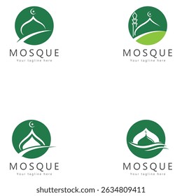 mosque logo template design vector  emblem  concept design  creative symbol  icon