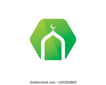 Mosque Logo Template, Icon, Symbol