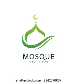 Mosque Logo Template, Islamic Concept Design  Creative Symbol