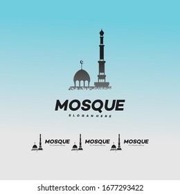 Mosque logo template vector,  Concept Design, logo Symbol mosque.