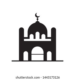 Mosque logo template, vector islam icon design
