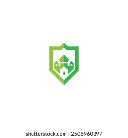 Mosque Logo. This is a minimalist mosque logo that has seven domes, designed in a line style so it looks elegant.