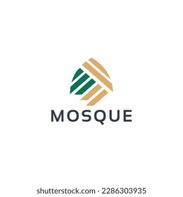 Mosque logo vector icon illustration design template