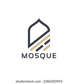 Mosque logo vector icon illustration design template
