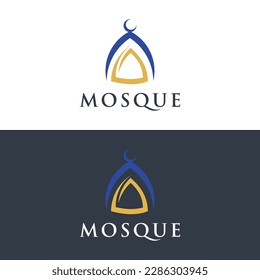 Mosque logo vector icon illustration design template