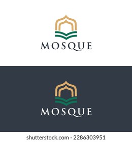 Plantilla de diseño de ilustración de icono del logotipo de la mezquita