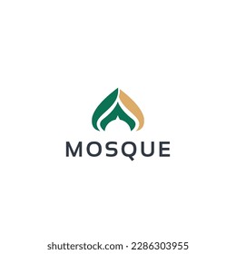 Mosque logo vector icon illustration design template