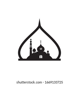 Mosque logo vector Illustration design template