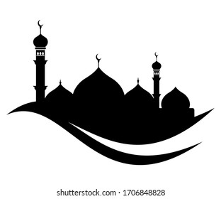 Mosque logo vector Illustration design template