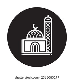 Diseño de símbolo de ilustración vectorial del logotipo de la mezquita
