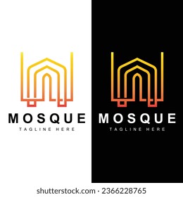 Mosque Logo Vector Symbol Illustration Design