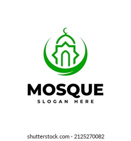 Mosque Logo Vector, Mosque Logo Template, Mosque Creative Logo Design Vector