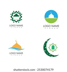 Mosque logo vector template symbol design