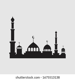 Mosque logo,islamic mosque logo design template - vector.
