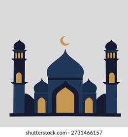 mosque or masjid vector illustration