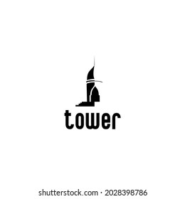 mosque minaret icon vector on white background