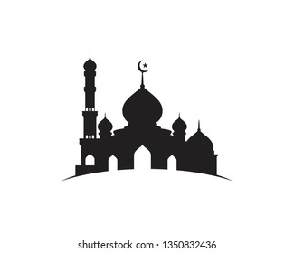 Mosque Moslem icon vector Illustration design template