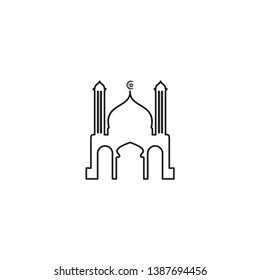 Mosque Moslem icon vector Illustration design template - Vector