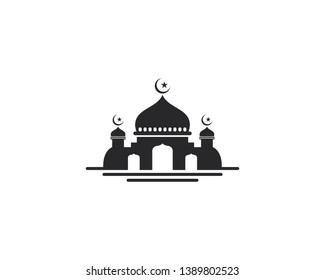 Mosque Moslem icon vector Illustration design template