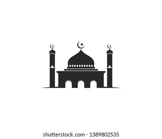 Mosque Moslem icon vector Illustration design template