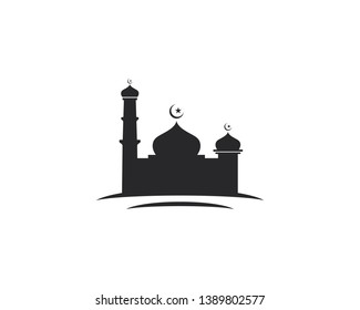 Mosque Moslem icon vector Illustration design template