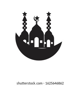 Mosque Moslem icon vector Illustration design template.EPS 10