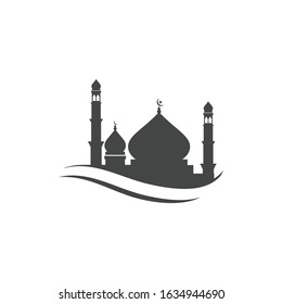 Mosque Moslem icon vector Illustration design template