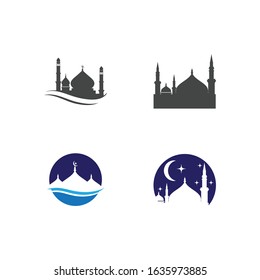 Mosque Moslem icon vector Illustration design template