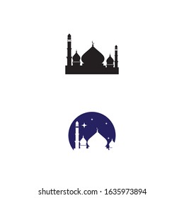 Mosque Moslem icon vector Illustration design template