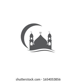 Mosque Moslem icon vector Illustration design template