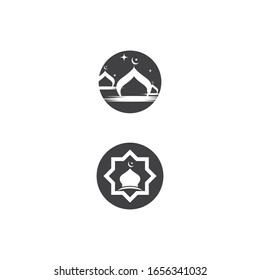 Mosque Moslem icon vector Illustration design template