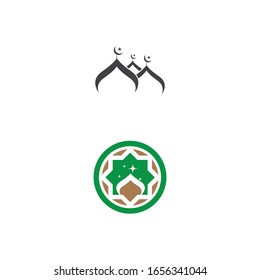 Mosque Moslem icon vector Illustration design template