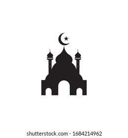 Mosque Moslem icon vector Illustration design template
