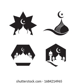 Icono Mezquita Icono vector Ilustración plantilla de diseño
