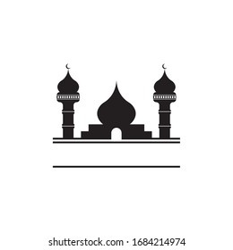 Mosque Moslem icon vector Illustration design template
