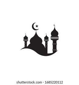 Icono Mezquita Icono vector Ilustración plantilla de diseño
