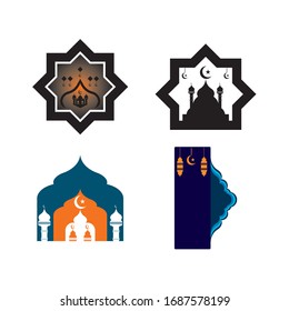 Icono Mezquita Icono vector Ilustración 
