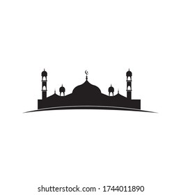 Plantilla de diseño de ilustraciones vectoriales de iconos de mezquita