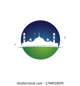 Mosque Moslem icon vector illustration design template