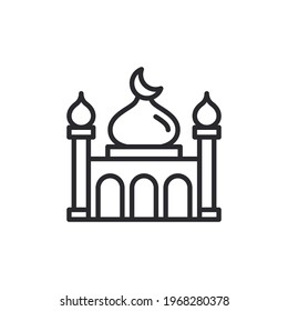 Mosque Moslem icon vector Illustration. Mosque icon. Simple element from religion collection. Creative Mosque icon for web design, templates, infographics and more