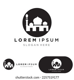 Mosque Moslem icon vector Illustration design template